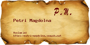 Petri Magdolna névjegykártya