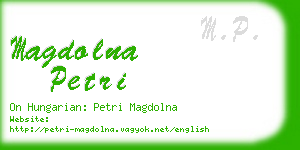 magdolna petri business card